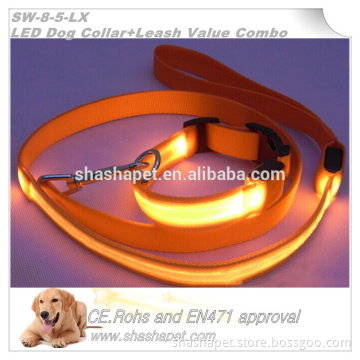 Best wholesale websites in Led dog leash collar with dog leash led wholesale pet collars